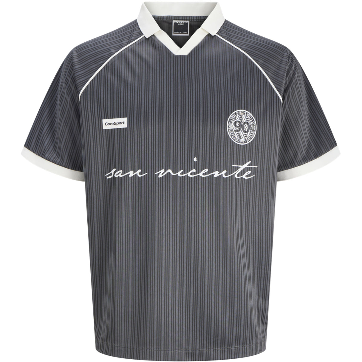 Jack & Jones Junior Asphalt Jcoeterna Football Polo Ss Sa26 Sn Jnr