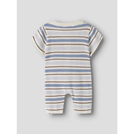 Lil'Atelier Coconut Milk Dusty Blue Nbmhito Ss Knit Suit Lil