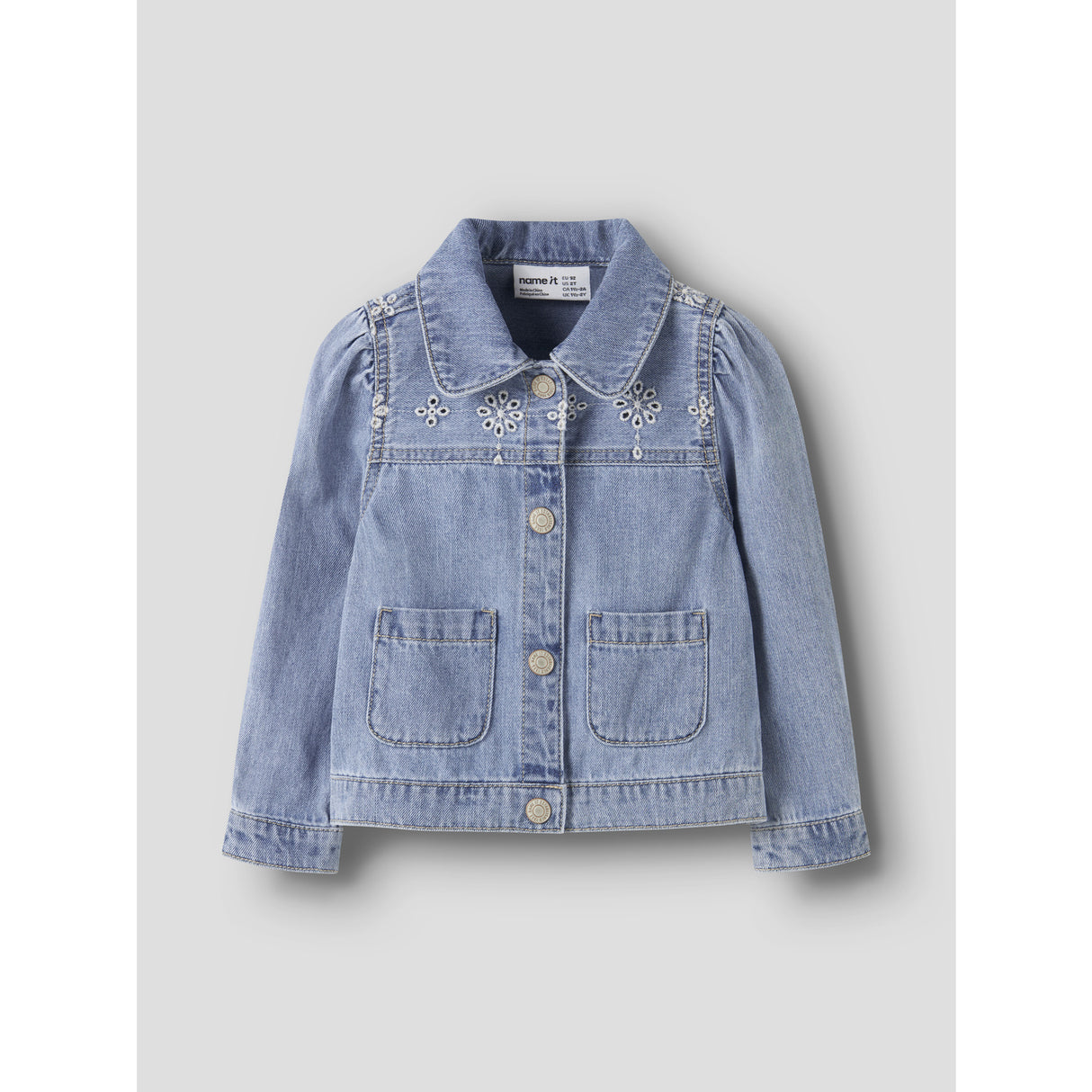 Name It Light Blue Denim Anglaise Nmfharper Dnm Anglaise Jacket 1026-Ov H