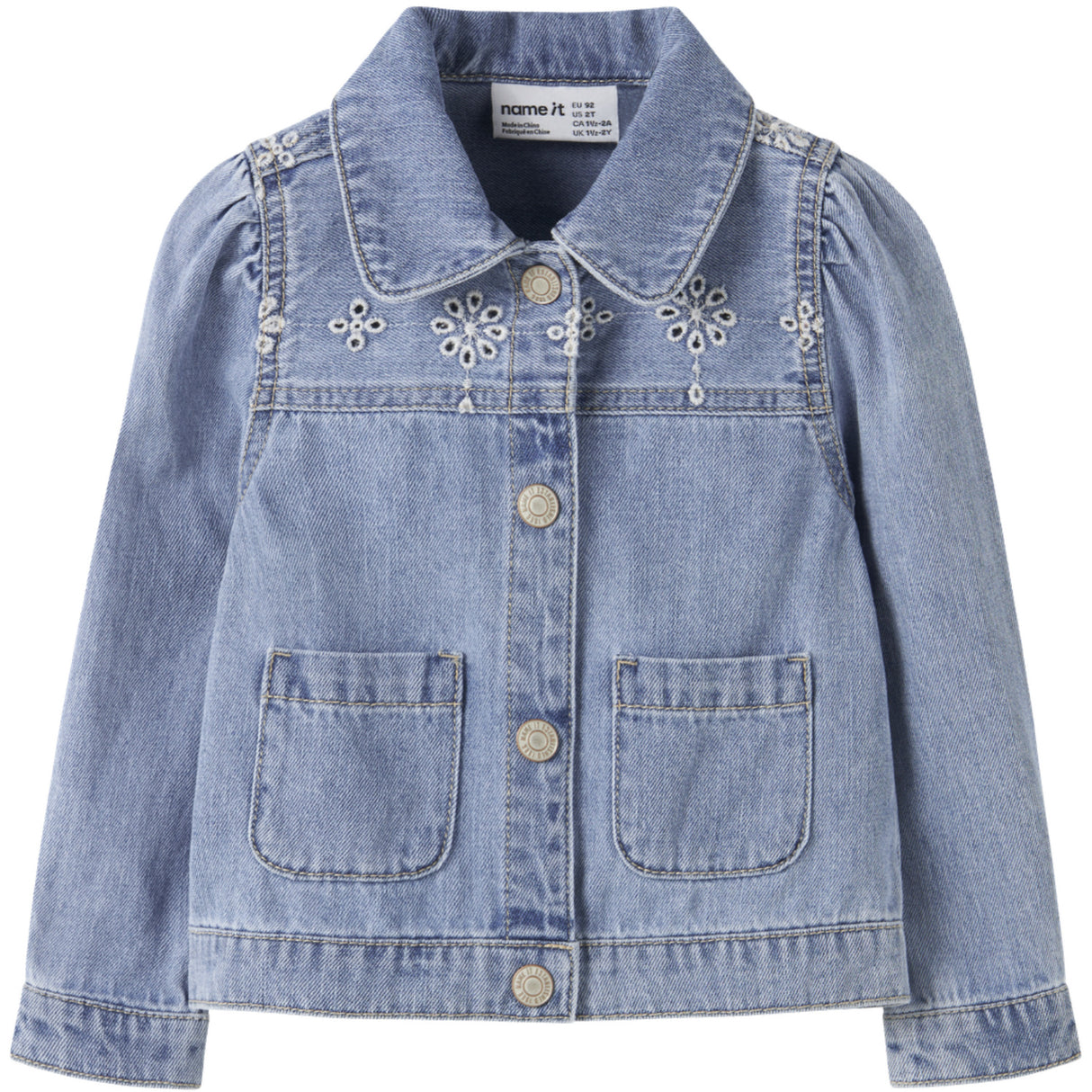 Name It Light Blue Denim Anglaise Nmfharper Dnm Anglaise Jacket 1026-Ov H