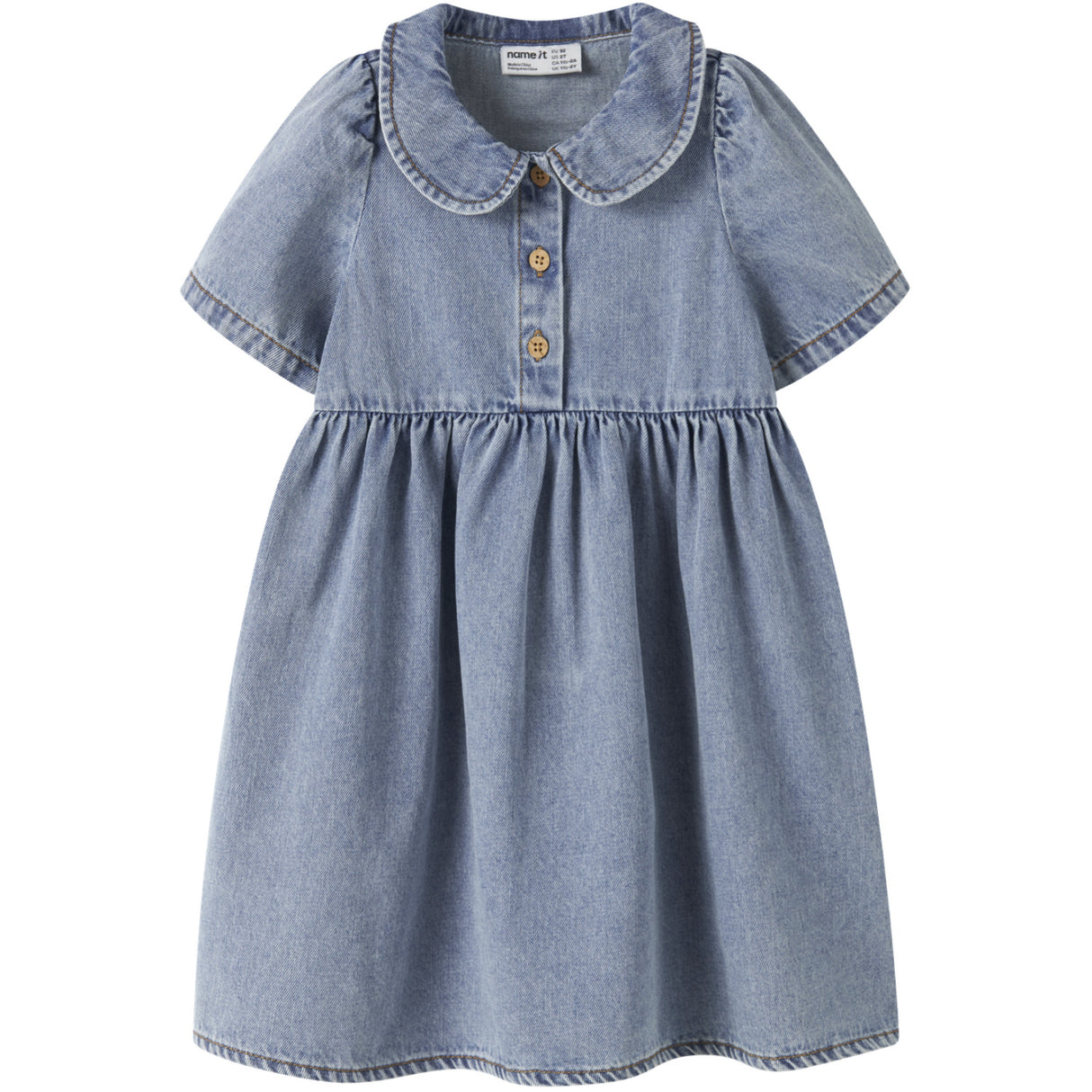 Name It Medium Blue Denim Nmfpoppy Dnm Dress 5011-Ov H