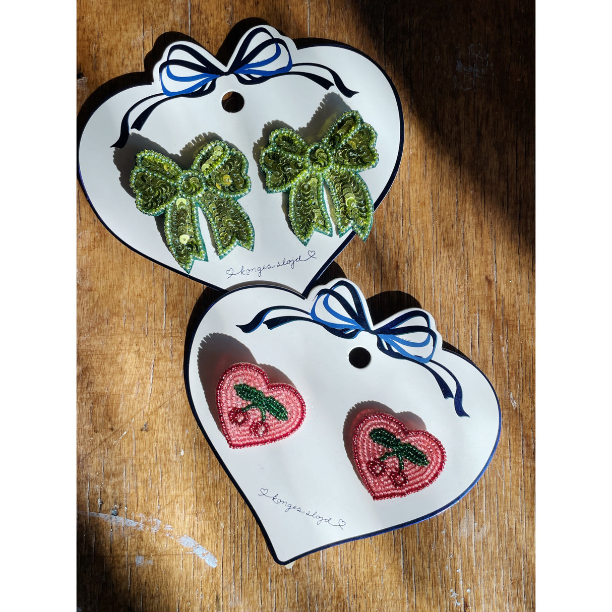 Konges Sløjd Cherry 2 Pack Heart Hair Clips