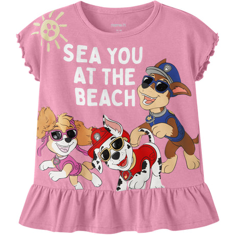 Name It Pink Drink Nmfmina Paw Ss Top Cplg