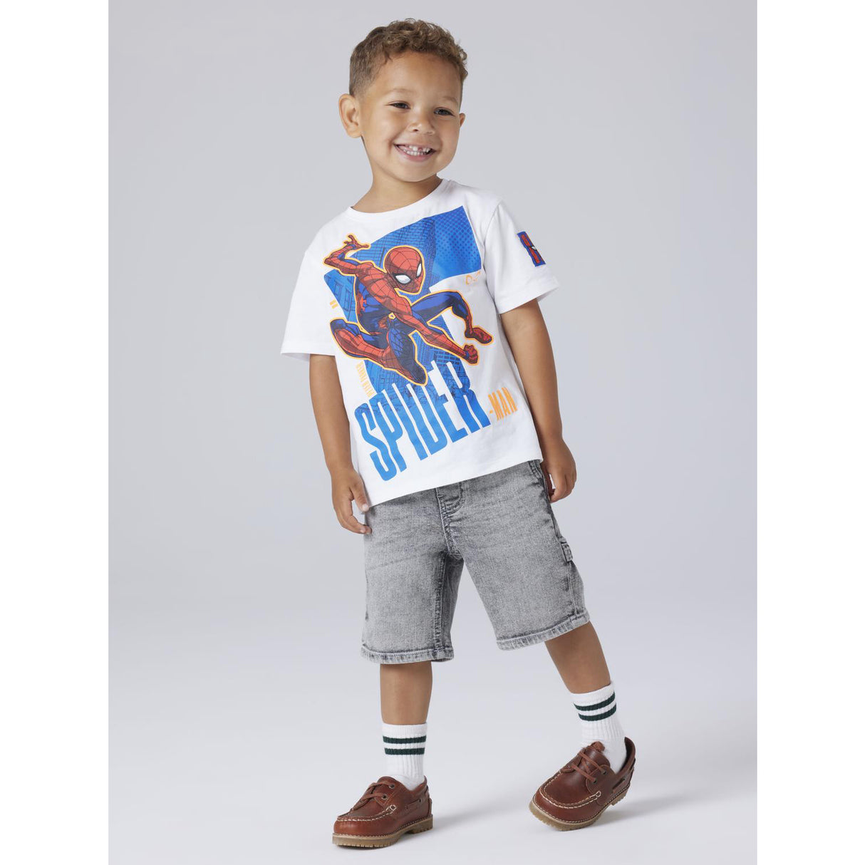 Name It Bright White Nmmajit Spider Nreg Ss Top Box Mar