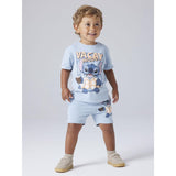 Name It Blue Fog Nmmal Stitch Nreg Long Sw Shorts Unb Wdi