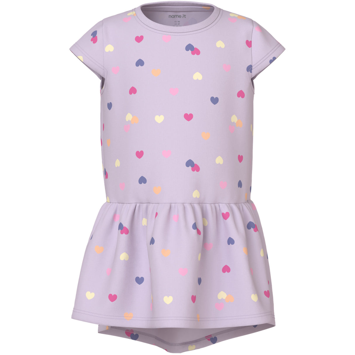 Name It Lavender Fog Colorful Hearts Nmfvigga Capsl Dress F1 Noos