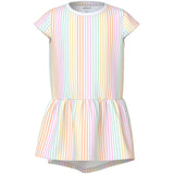 Name It Bright White Cool Stripe Nmfvigga Capsl Dress F1 Noos