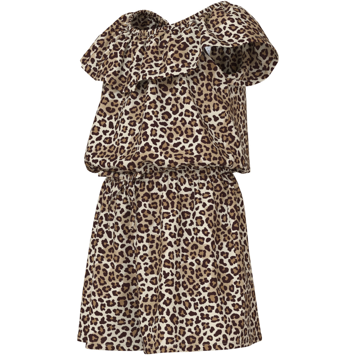 Name It Turtledove Leopard Nmfvinaya Ss Playsuit