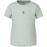 Name It Pale Aqua Strawberries Embroidery Nmfvivemma Ss Slim Top