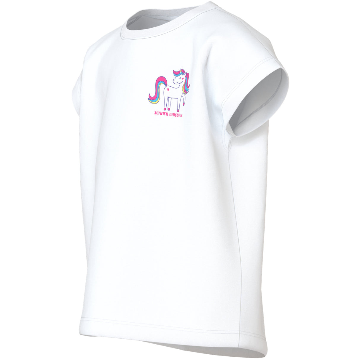 Name It Bright White Unicorn Nmfvarutti Capsl Loose Top