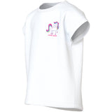 Name It Bright White Unicorn Nmfvarutti Capsl Loose Top