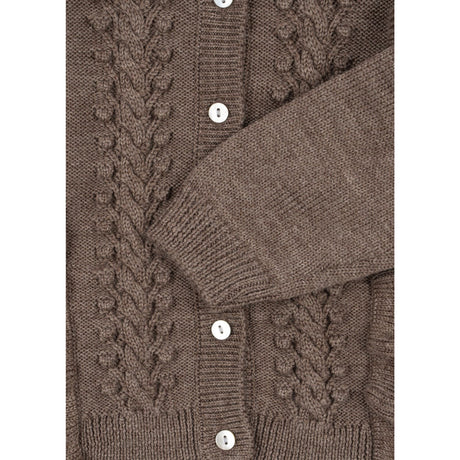 Konges Sløjd Bunny Brown Melange Fiol Frill Cardigan