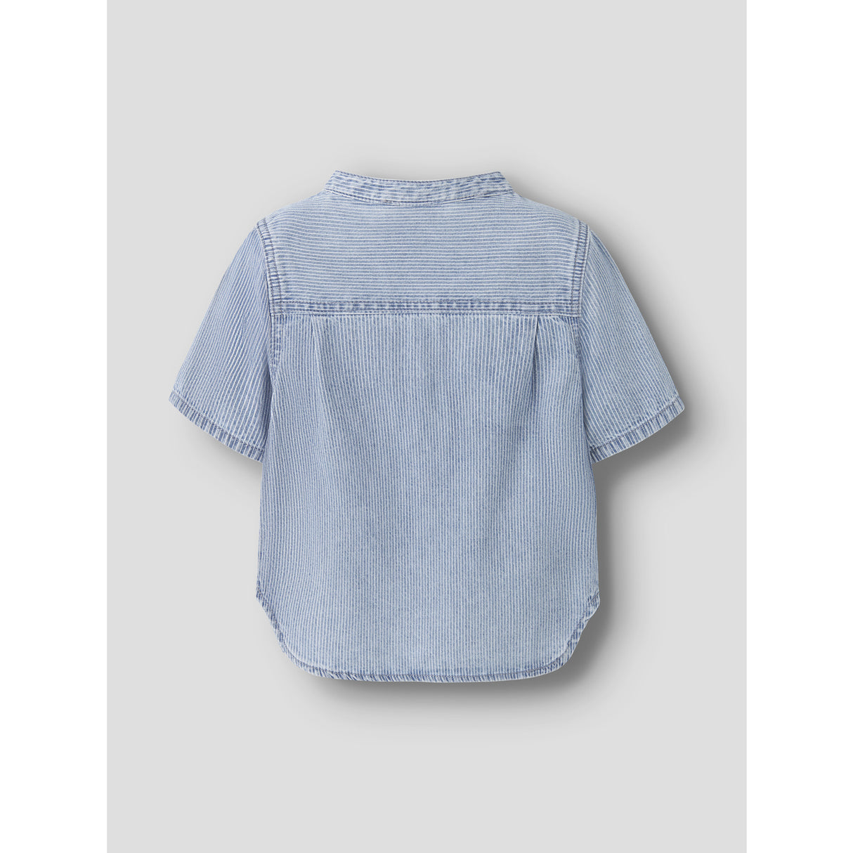 Name It Light Blue Denim Nmmhans Stripe Dnm Ss Shirt 1910-Ip H