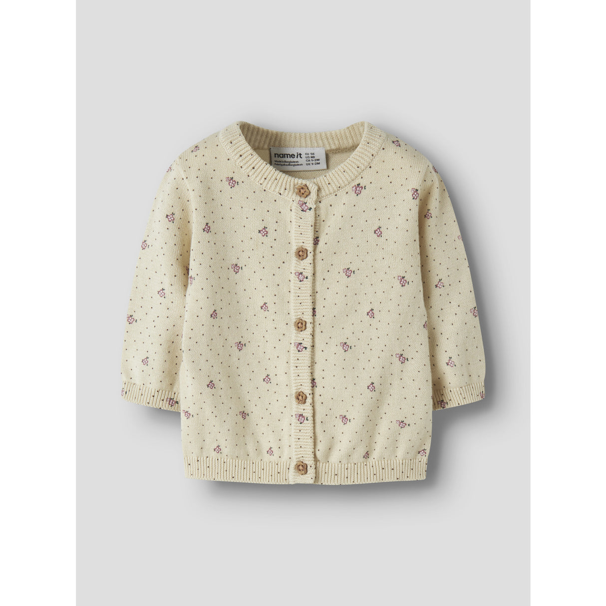 Name It Almond Milk Nbfhide Ls Knit Card