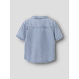 Name It Light Blue Denim Nbmleo Stripe Dnm Ss Shirt 1910-Ip H
