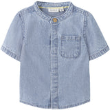 Name It Light Blue Denim Nbmleo Stripe Dnm Ss Shirt 1910-Ip H