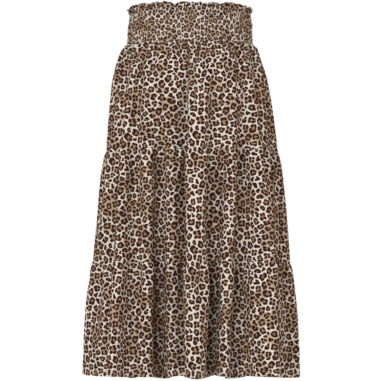 Name It Turtledove Leopard Nkfvinaya Long Wide Skirt