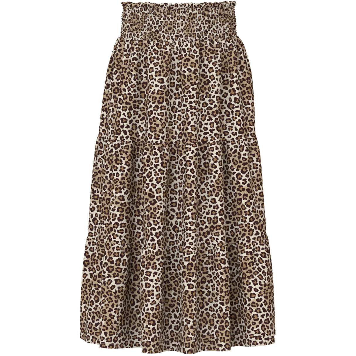 Name It Turtledove Leopard Nkfvinaya Long Wide Skirt