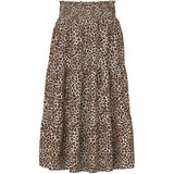 Name It Turtledove Leopard Nkfvinaya Long Wide Skirt