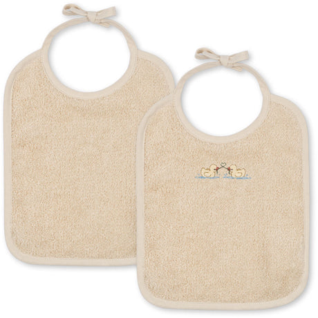 Konges Sløjd Antique White Figo 2 Pack Terry Bibs GOTS