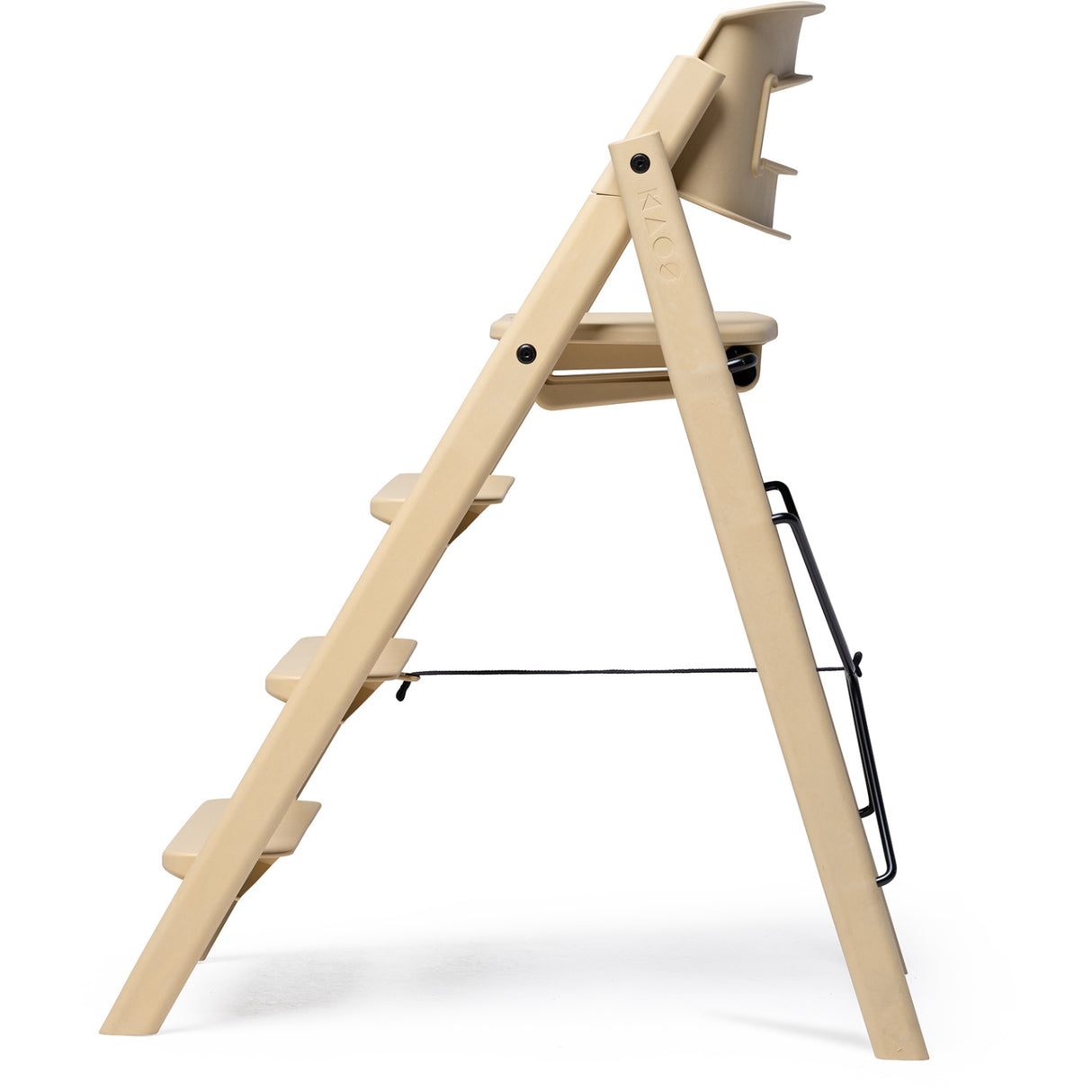 KAOS Desert Sand Klapp High Chair Recycled With KLAPP® Safety Rail & Tray Bundle