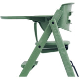 KAOS Mineral Green Klapp High Chair Recycled With KLAPP® Safety Rail & Tray Bundle