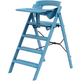 KAOS Swedish Blue Klapp High Chair Recycled With KLAPP® Safety Rail & Tray Bundle