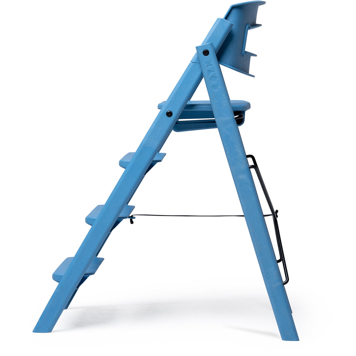 KAOS Swedish Blue Klapp High Chair Recycled With KLAPP® Safety Rail & Tray Bundle