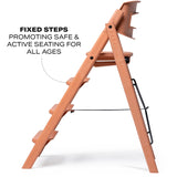 KAOS Terracotta Pink Klapp High Chair Recycled With KLAPP® Safety Rail & Tray Bundle