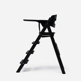 KAOS Charcoal Black Klapp High Chair Recycled With KLAPP® Safety Rail & Tray Bundle