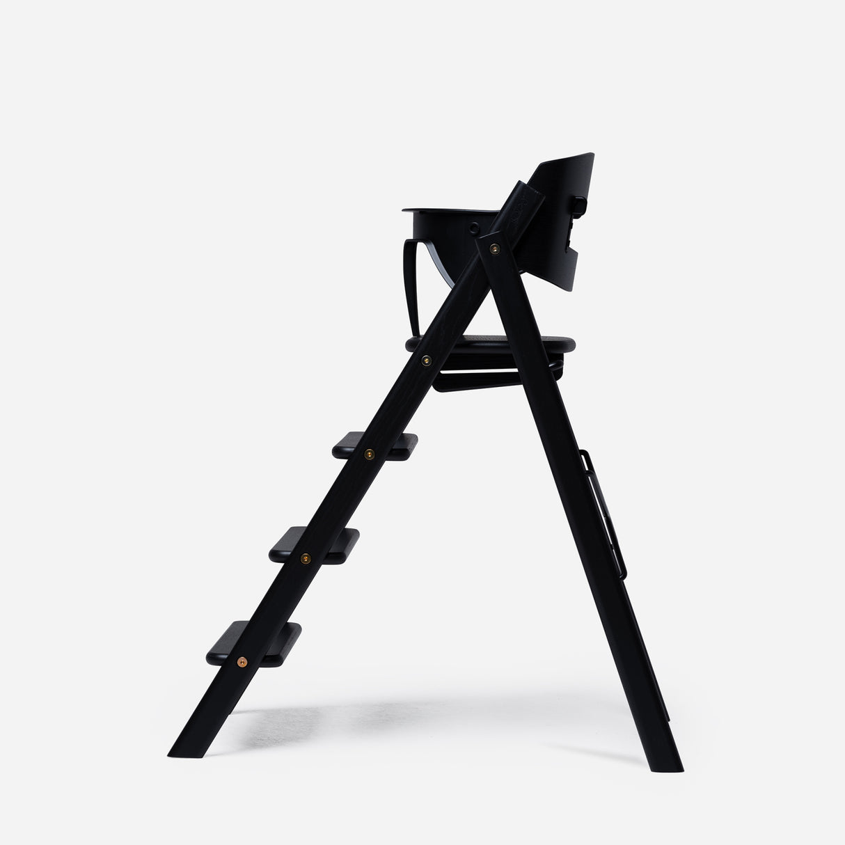 KAOS Charcoal Black Klapp High Chair Recycled With KLAPP® Safety Rail & Tray Bundle