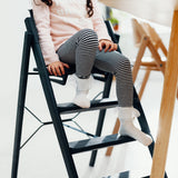 KAOS Charcoal Black Klapp High Chair Recycled With KLAPP® Safety Rail & Tray Bundle