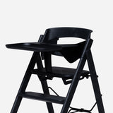 KAOS Charcoal Black Klapp High Chair Recycled With KLAPP® Safety Rail & Tray Bundle