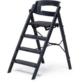 KAOS Charcoal Black Klapp High Chair Recycled With KLAPP® Safety Rail & Tray Bundle