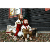 Silly Silas Maple Leaf With Dark Forest Green Footless Tights Christmas Edition