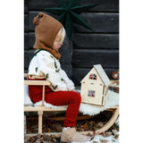 Silly Silas Maple Leaf With Dark Forest Green Footless Tights Christmas Edition