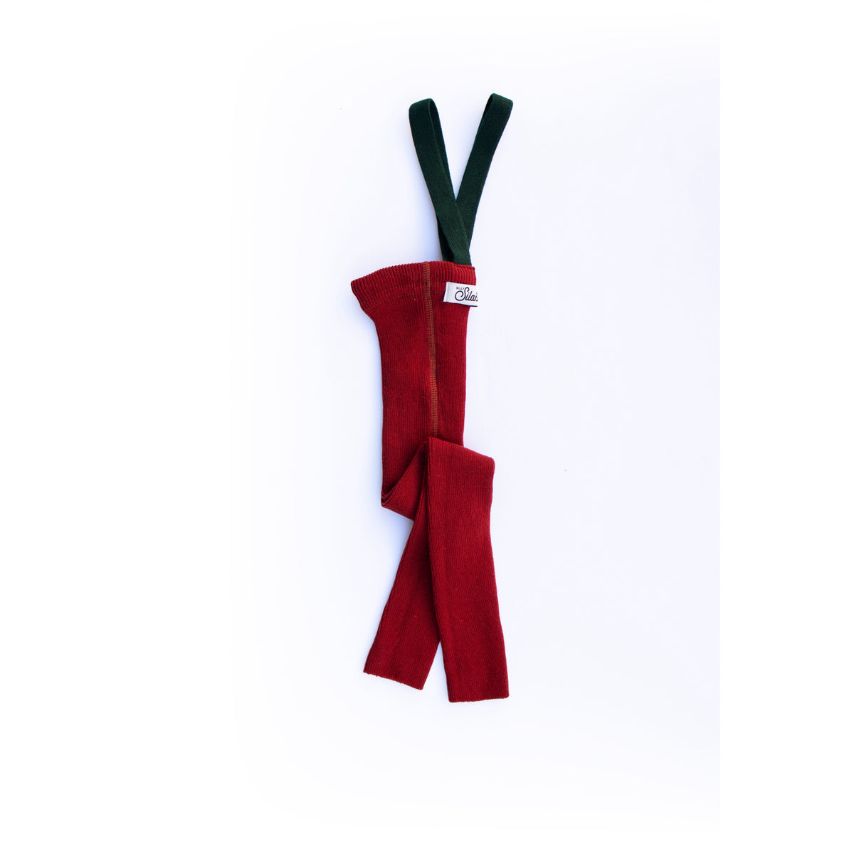 Silly Silas Maple Leaf With Dark Forest Green Footless Tights Christmas Edition