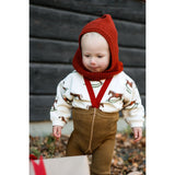 Silly Silas Acorn Brown With Maple Leaf Footed Tights Christmas Edition