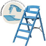 KAOS Swedish Blue Klapp High Chair Recycled With KLAPP® Safety Rail & Tray Bundle