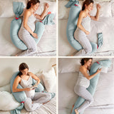 bbhugme Eucalyptus/Coral Pregnancy Pillow