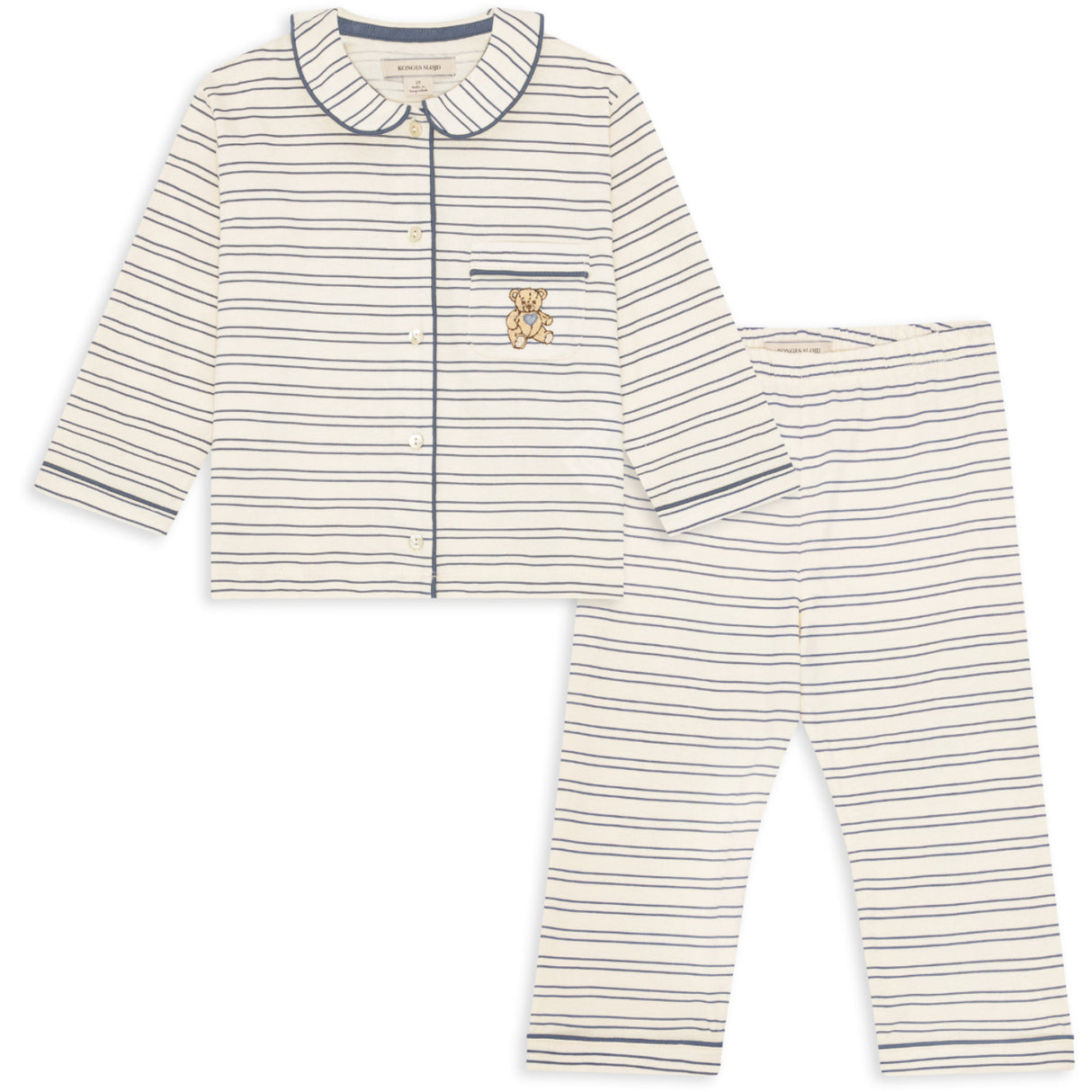 Konges Sløjd Indigo Butter Stripe Pio Set Gots