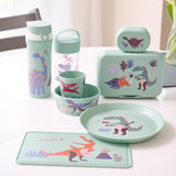 Koziol Organic Sage Green Small Plate + Bowl + Cup Connect Rex