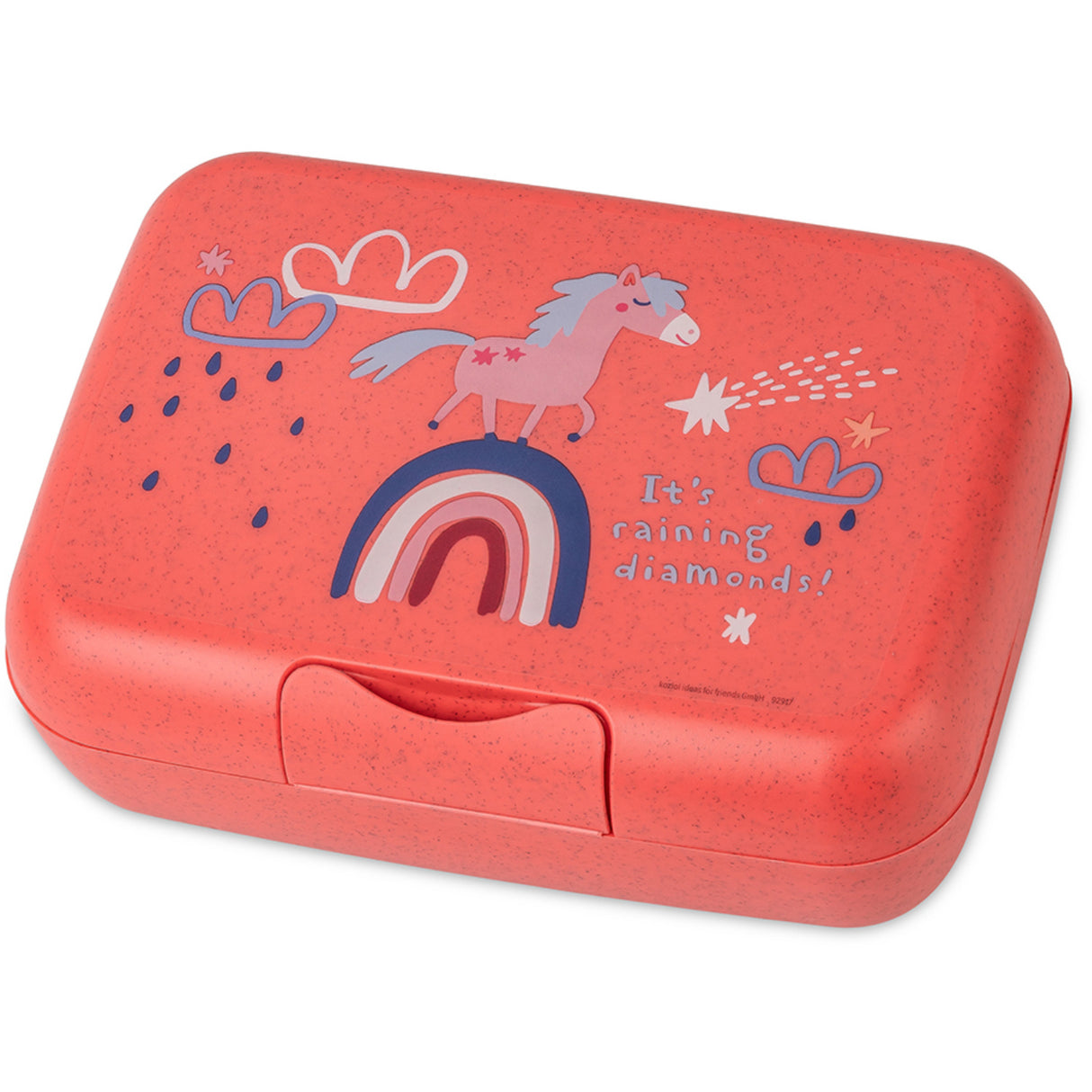 Koziol Organic Coral Red Lunch Box With Separation Bowl Candy L Dreams