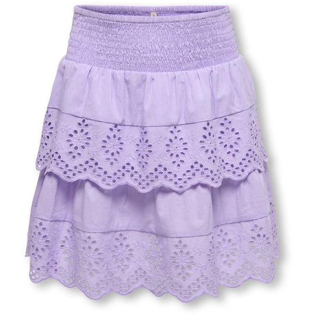 kids ONLY Lilac Breeze Koglou Life Emb Layered Skirt Wvn
