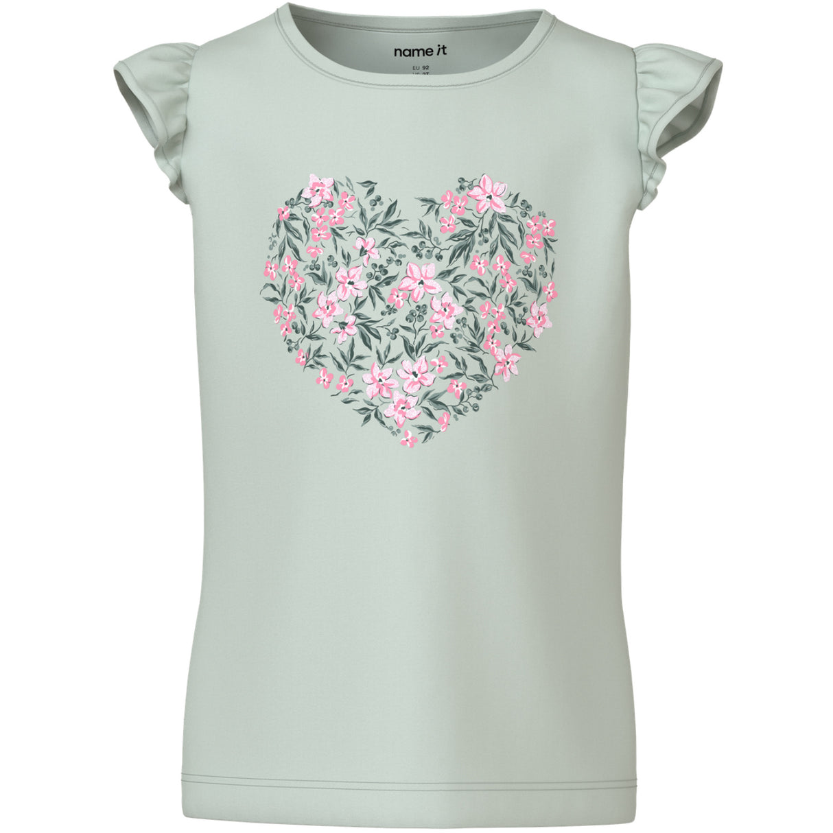 Name It Pale Aqua Pink Flowers Nmfvayana Capsl Top