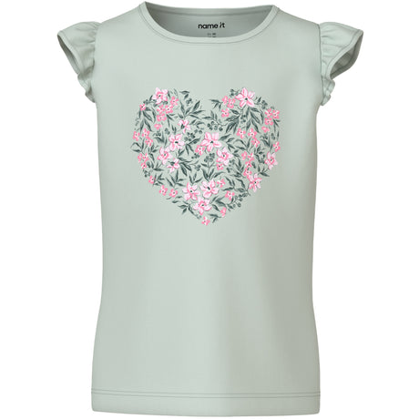 Name It Pale Aqua Pink Flowers Nmfvayana Capsl Top