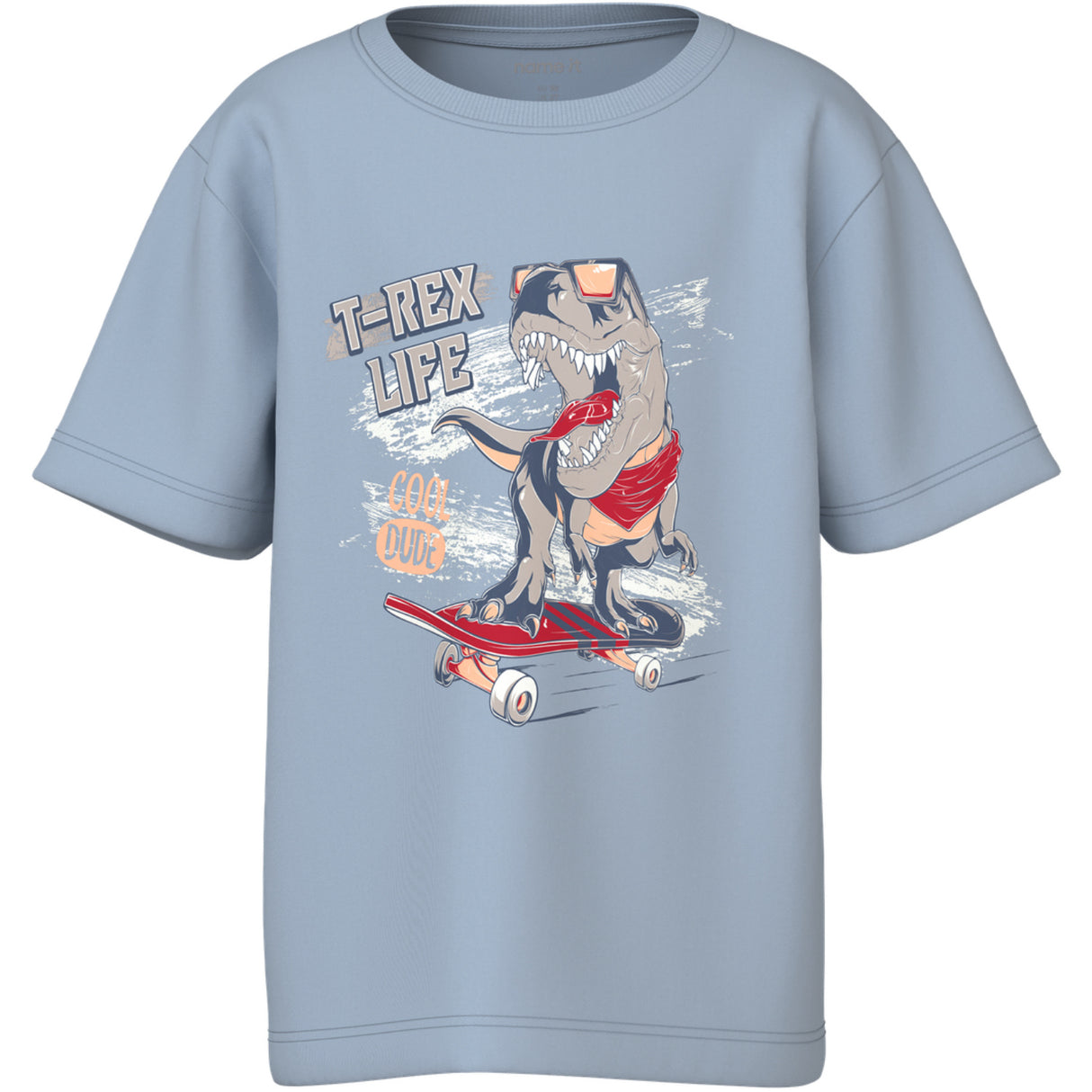 Name It Blue Fog Dino Skate Nmmvanyo Ss Nreg Top