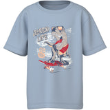 Name It Blue Fog Dino Skate Nmmvanyo Ss Nreg Top