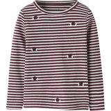 Name It Burgundy Nmfripeas Ls Top Box