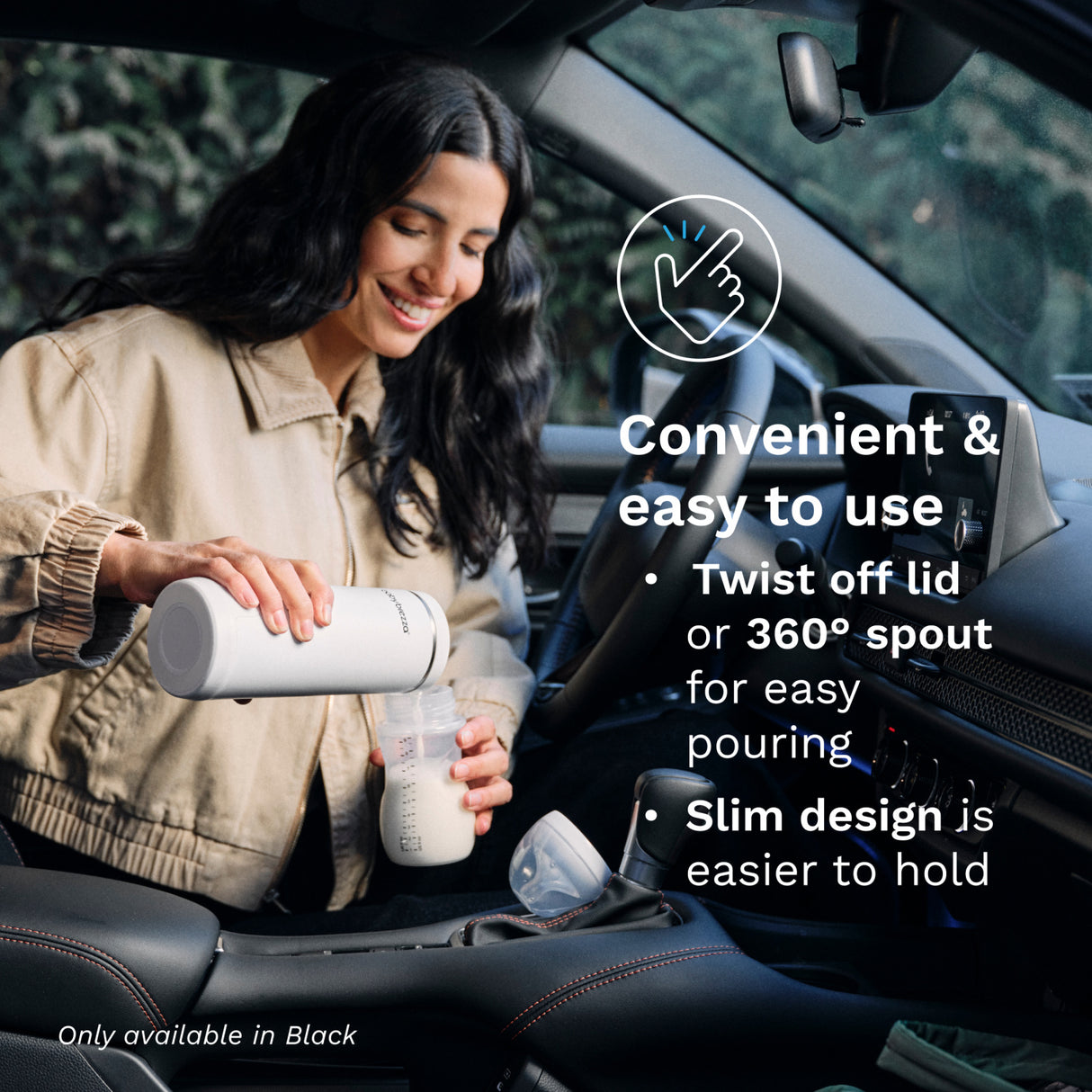 Baby Brezza Black Superfast Portable Bottle Warmer